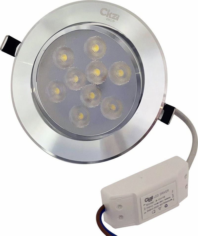 Spot de Alumínio Direcionável LED 9w - Branco Quente
