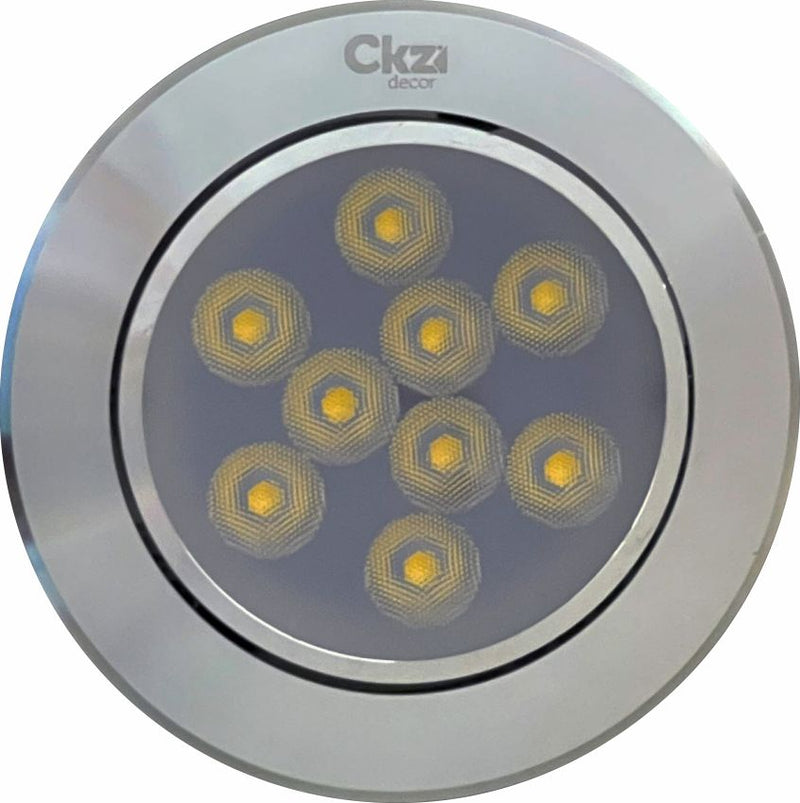 Spot de Alumínio Direcionável LED 9w - Branco Quente