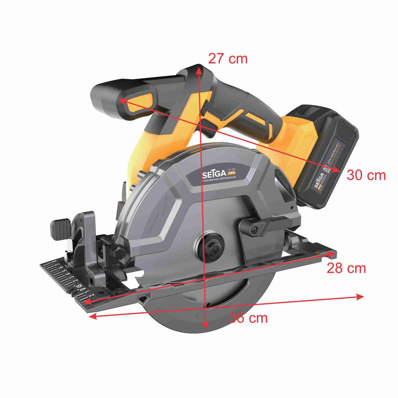 Kit Serra Circular 20V com Maleta e Bateria + 1 Bateria extra